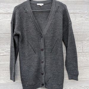 Maurices Gray Button Up Knitted Cardigan